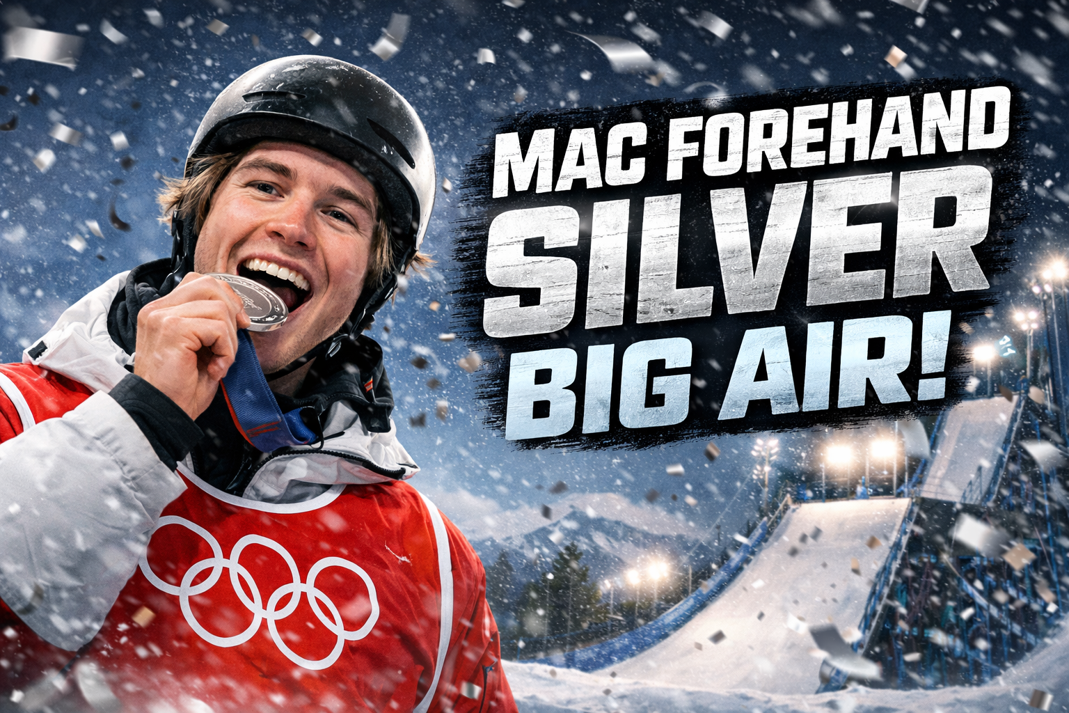Mac Forehand USA silver medal men's freestyle skiing Big Air 2026 Winter Olympics